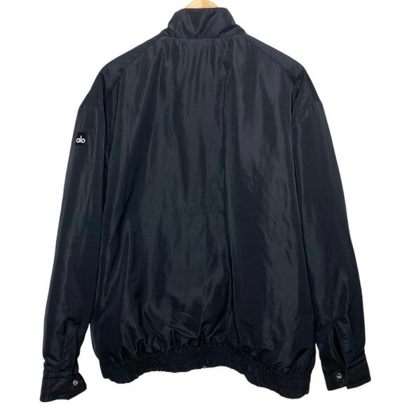 Alo Yoga Work It Bomber In Black Large NWT - Picture 4 of 9
